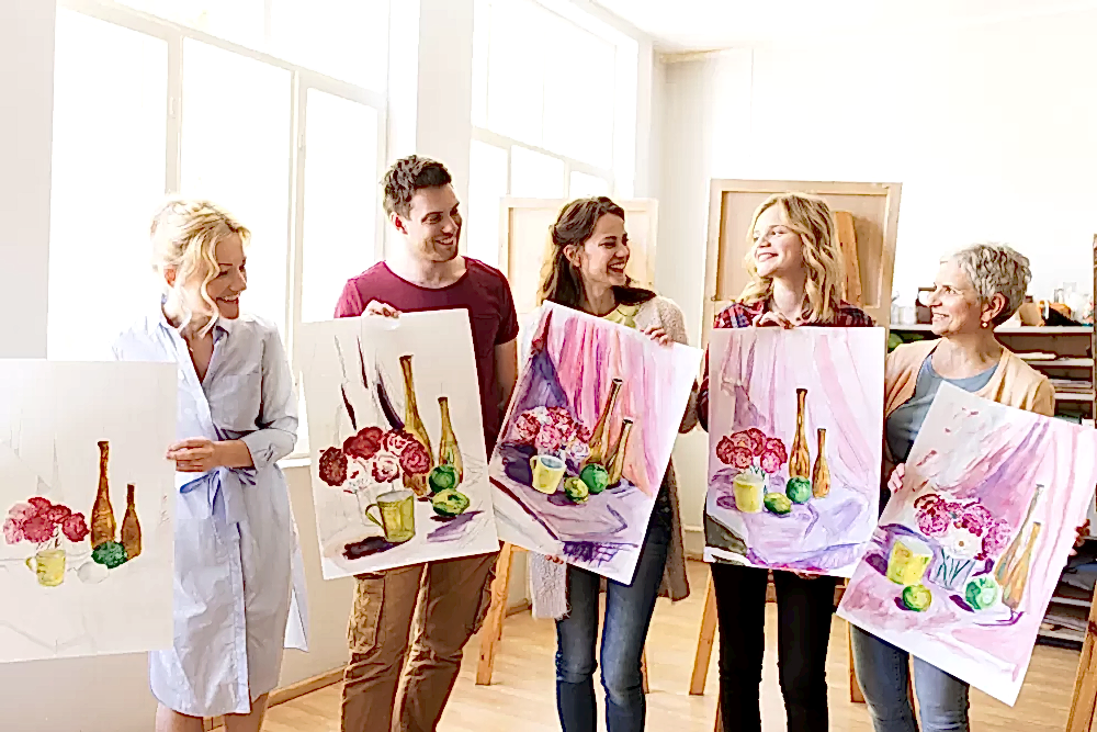 sulu boya kursu mezunları